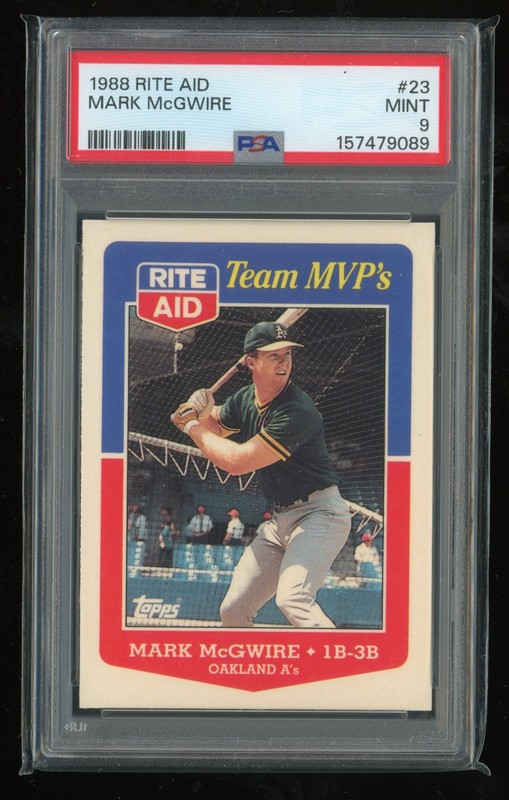 1988 Rite Aid Team MVPs #23 Mark McGwire *PSA 9* MINT Oakland Athletics