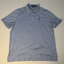 Polo Ralph Lauren Men  s Classic Fit Light Blue Heather Polo Shirt Size L