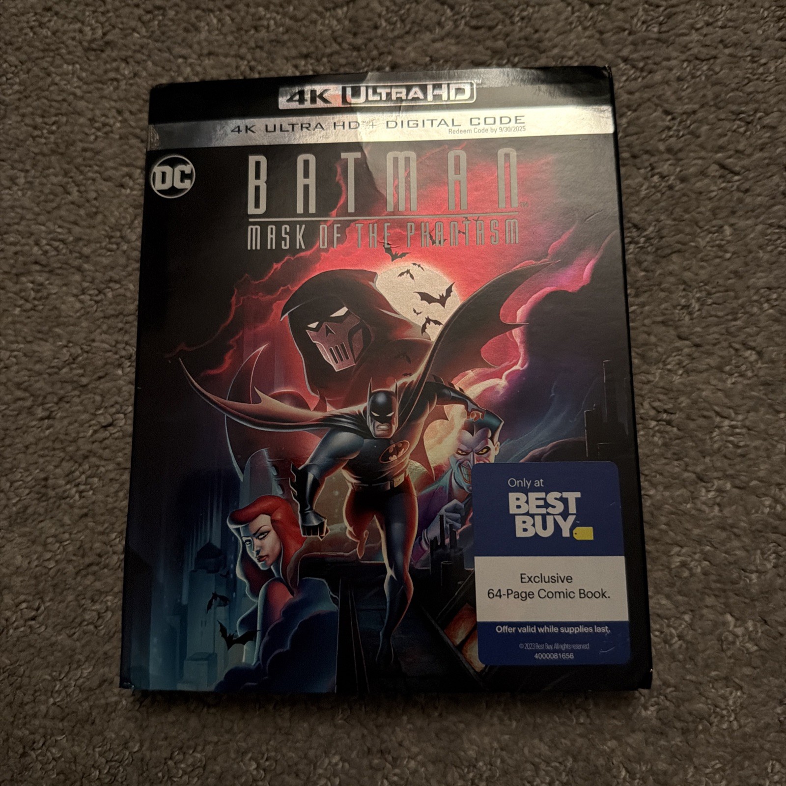 Batman: Mask of the Phantasm 4K Blu Ray with Best Buy Exclusive Comic Book