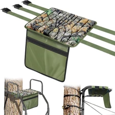 Tree Stand Seat Replacement with Pocket, Universal Memory Foam Hunting Seat Cush