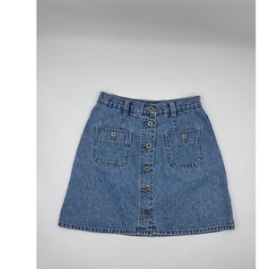 American Eagle Vintage 90s Denim Button Down Mini Skirt