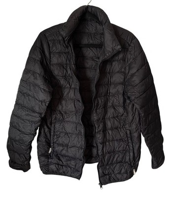 Packable Black Down Jacket MenS MediumLightweight Nylon & Down Warm Outerwear