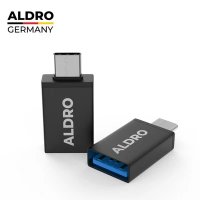 ALDRO Adaptador USB C USB a USB 3.0 - 2 PIEZAS OTG tipo C USB hembra PC portátil Macbook