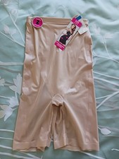 NWT Maidenform Flexees Shapewear Hi Waist Thigh Slimmer XL Beige - Free Ship