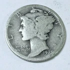 1929 MERCURY DIME - 90% SILVER - Circulated US Coin #6434