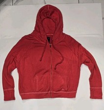 American Eagle Outfitters Women s Red Zip Up Hoodie Size Medium