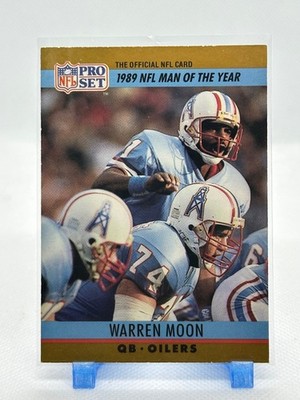 Warren Moon 1990 Pro Set 1989 NFL Man of the Year #4 - Houston Oilers