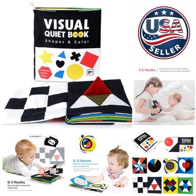 Interactive Touch & Feel Baby Book with Crinkle Sound - Visual Stimulation Toy
