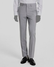 Hugo Boss Men's Gray Modern-Fit Wool-Blend Suit Pants Size 42R