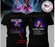 Custom Date Barry Manilow January 2026 The Last Sunrise Concert Tour T-Shirt