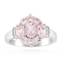 Marropino Morganit Silber Ring 1,063Ct