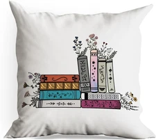 Book Pillow Covers 18X18, Book Lovers Gifts Reading Book Gifts Bookish Gifts Thr