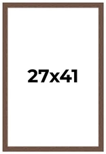 27x41 Frame Brown Barnwood Picture Frame Photo Frame UV Acrylic, Acid Free