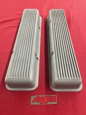 Ansen Corvette Cast Aluminum Valve Covers Small Block Chevy 1960-1986 No-holes