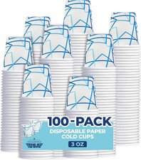 3 oz Bathroom Cups   Mouthwash Cups  100 Small Paper Cups   Bulk Disposable 3oz