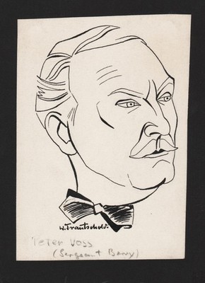 Peter Voß film cinema actor portrait drawing Trautschold