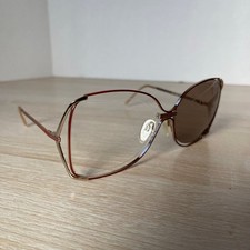 Vintage Gucci GG2200/S 61E Sunglasses Oversized Gold Red READ 60-17 Italy