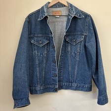Vintage 70s Levis 70505 0217 Denim Trucker Jacket 40 Medium 52 Stamp Made in USA