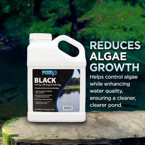 Versatile Black Pond Dye with Suspend Technology - Aesthetic Enhancer, 1 Gallon - Picture 5 of 8
