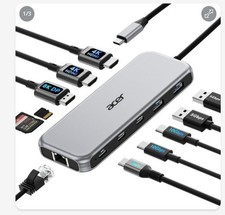 Laptop Docking Station 3 Monitors, 11-In-1 USB C Docking Station with 8K DP, HDM