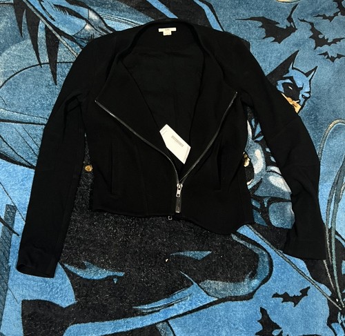 Helmut Lang, Giacca Motociclista Avant Grande Helmut Lang Asimmetrica Nera Vintage Taglia M