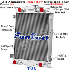 3-rows Aluminum Radiator Fit 1932 Ford Model B High Boy Flathead V8 Engine