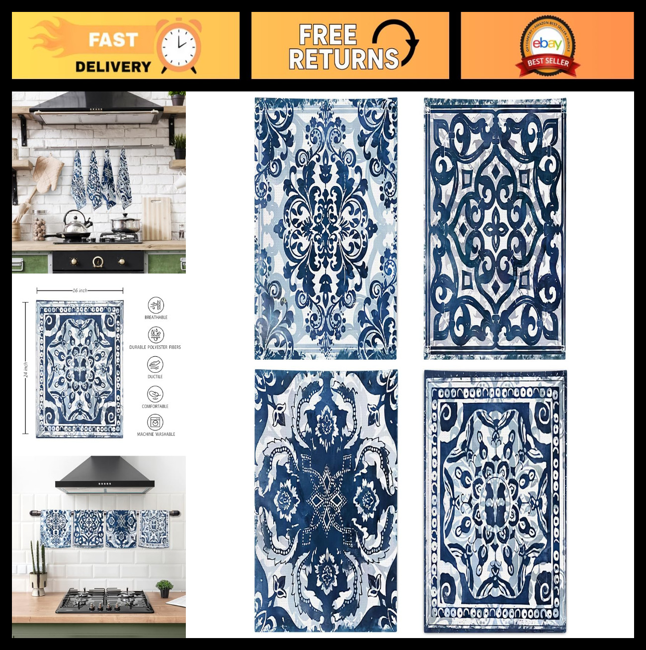 S Set Of 4, 16x24 Inch Bathroom Decor