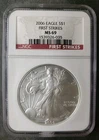 2006 $1 American Silver Eagle Dollar NGC MS69