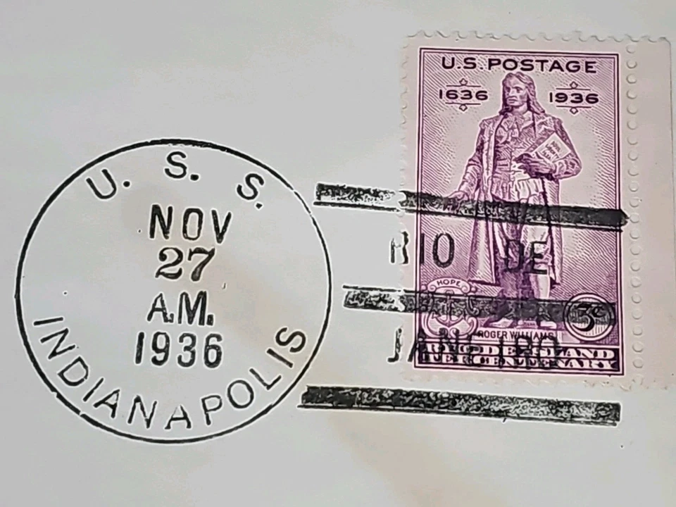 Gau C. Ng Cachet USS INDIANAPOLIS 1936 Presidential Cruise Naval Postal Cover - Image 3 of 4