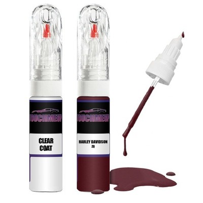 Lackstift für HARLEY DAVIDSON LUXURY RICH RED ZQ Klarlack Pinsel Kratzer Fix Kit