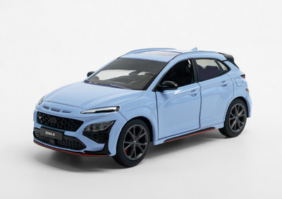 かるた kona Hyundai Kona N 1:38 Scale Diecast Model Car Collectible Blue