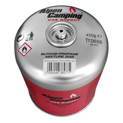 Cartouches De Gaz Propane-butane Alpen Camping 500 G - Lot De 4, Valve 7/16, Pour -10°C à +40°C