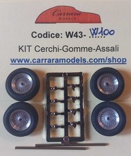 1:43 ruote a raggi strette anni '50 tornite Borrani - Carrara Models W43-W100