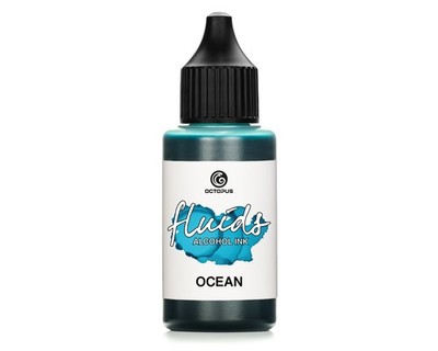30ml Fluids  Alcohol Ink BLUE OCEAN, Alkoholtinte für Fluid Art und Resin, blau