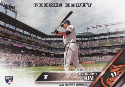 2016 TOPPS UPDATE SERIES HYUN-SOO KIM RC #US25