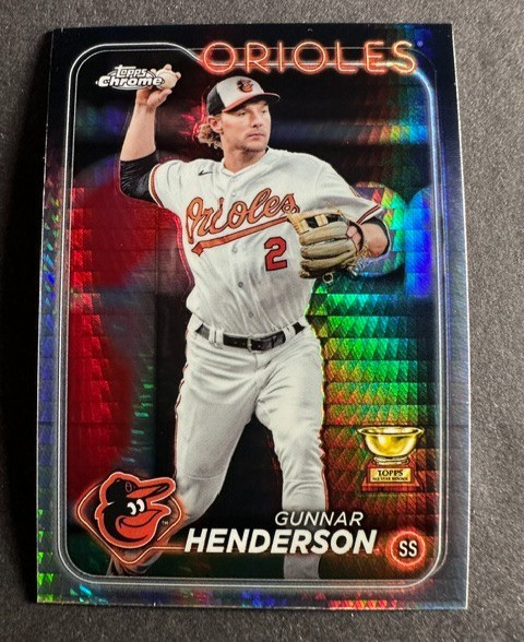 2024 Topps Chrome - Gunnar Henderson #36 Prism Refractor Baltimore Orioles