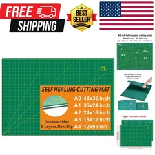Luxury Self-Healing Cutting Mat - 24x36 Inch Double-Sided PVC for Crafts
