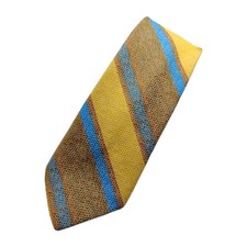 Vintage 70's Wemlon by Wembley Polyester Textured Necktie 54"X3 " Spring Colors