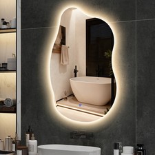 Puluomis Specchio da Bagno con LED Illuminazione 85x55cm Touch Screen Antifog