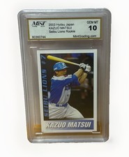 2003 Kazuo Matsui Japan Rookie Card Mint Grading Gem Mint 10 Card. rookie card picture