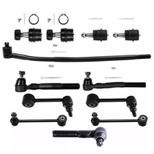 12pc Steering Suspension for Jeep Wrangler JK Ball Joints Tie Rods Sway Links