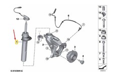 BMW 2 Active Tourer F45 vorne links VDC Stoßdämpfer 37106887793 NEU Original