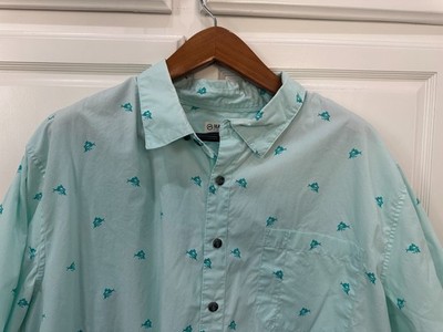 Magellan Teal Fishing Shirt Men's Short Sleeve Size 2XT Swordfish Classic Fit