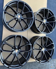 22" OEM PORSCHE CAYENNE TURBO GT COUPE FORGED GLOSS BLACK WHEELS RIMS 24-26