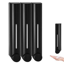 Shower Soap Dispenser,3-Chamber 400ml Shampoo Conditioner Dispenser,Wall Moun...