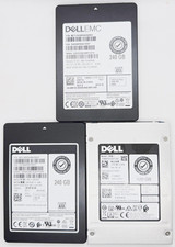 Lot of 3 Dell EMC Enterprise Class 2.5" SATA III SSDs 2x240GB + 120GB