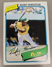 1980 Topps Rickey Henderson #482 Oakland Athletics Rookie Base Set Card