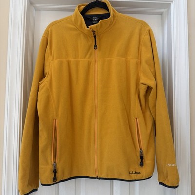 LL Bean Polartec Fleece Full Zip Jacket Y2K Yellow Full Zip Large
