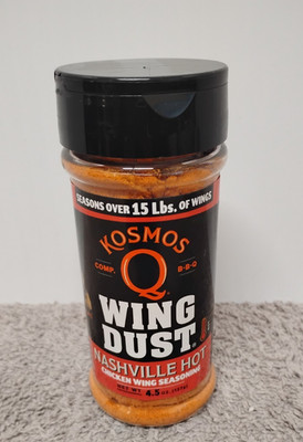NEW Kosmos Q Nashville Hot Wing Dust, Dry BBQ Rub Spice / Exp.07/31/ 2026.