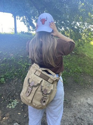 DIESEL ボディバッグ キャンバス レザー ミリタリー y2k ギミック Vintage Diesel Style Y2K Faded Khaki Sling Bag | eBay